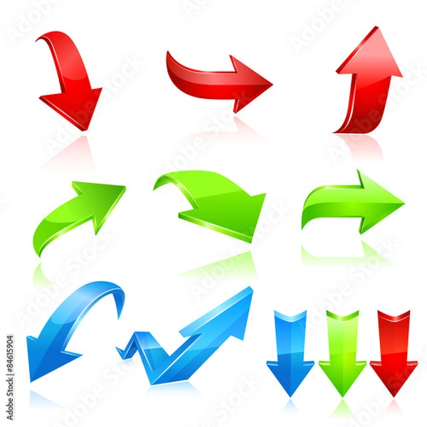 Fototapeta Arrow icon set. Vector