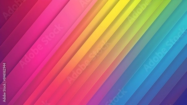 Fototapeta Colorful Gradient Diagonal Geometric Abstract Digital Background
