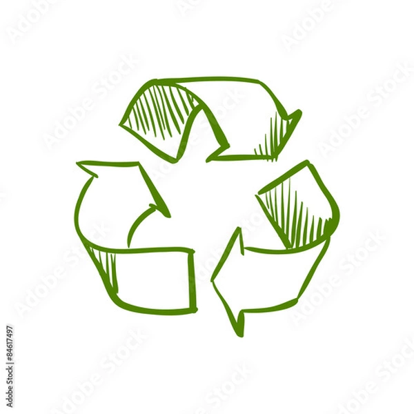 Obraz Doodle Recycle Symbol