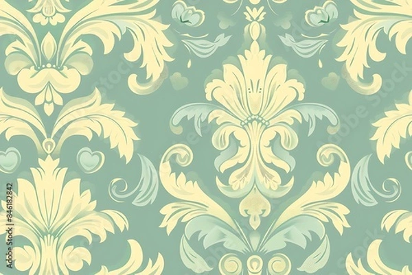 Obraz Illustration vector design of vintage wall patterns background.