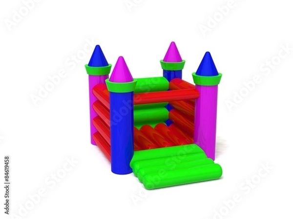 Fototapeta bouncy castle 3d render image