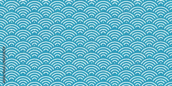 Fototapeta 和柄　波　模様　背景	