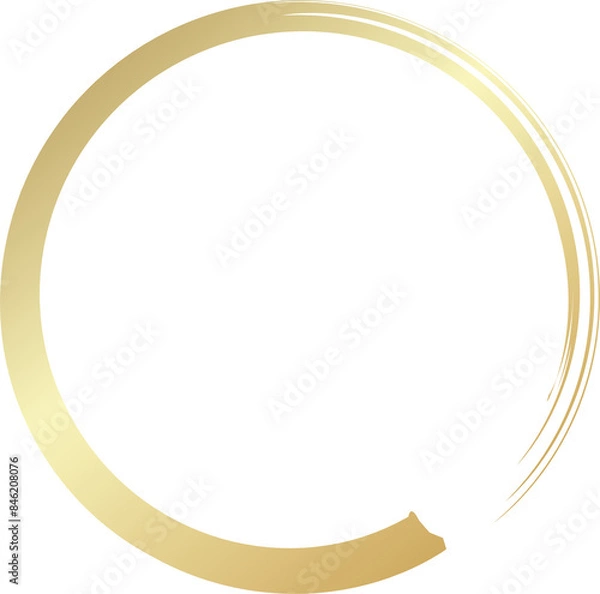 Fototapeta Golden brush circles. Elements for design