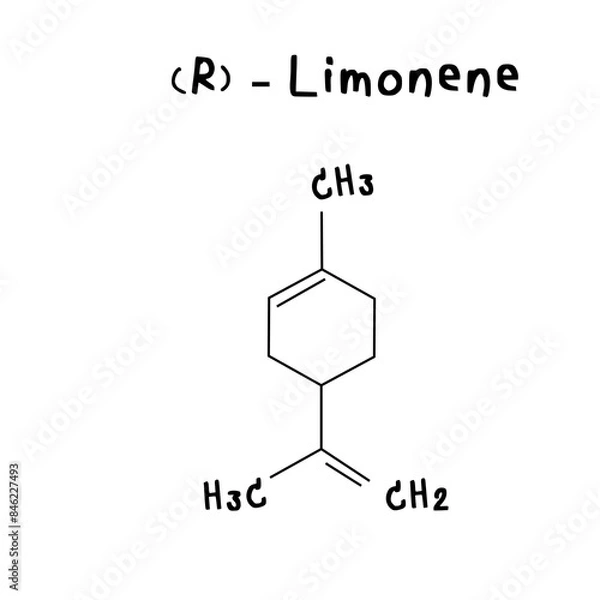 Fototapeta R-Limonene chemical structure illustration