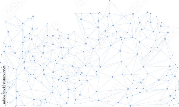 Fototapeta Polygonal background  technology design  dot clusters