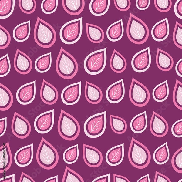 Fototapeta Bright seamless pattern with colorful leaves