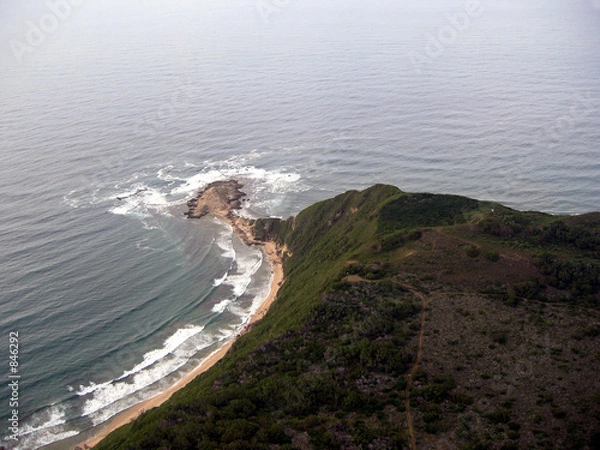 Obraz aerial view of deserted coastline