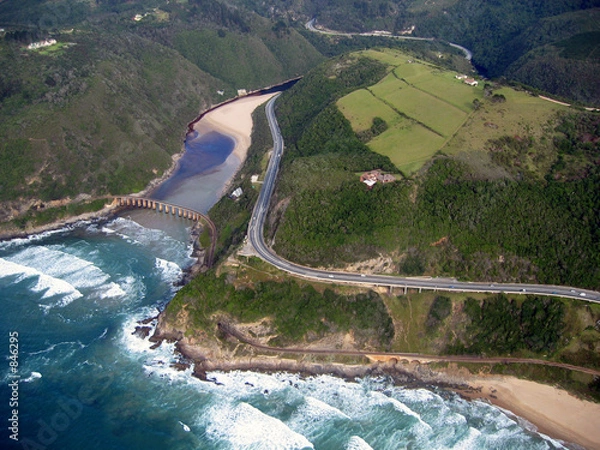 Obraz aerial view of coastline