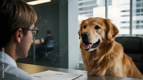 Obraz dog and person