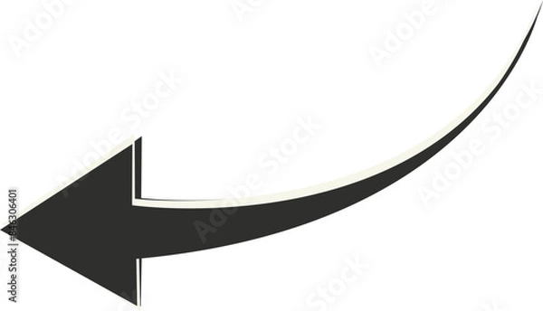 Fototapeta left arrow vector