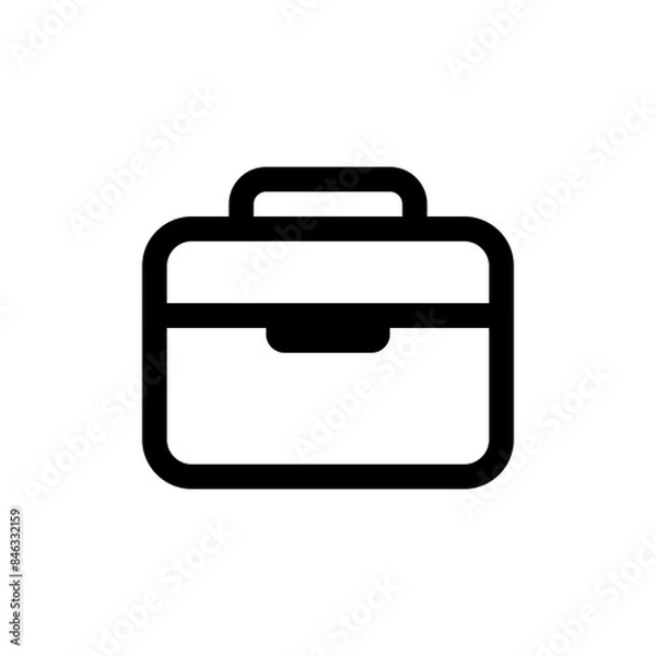 Obraz Briefcase icon vector isolated on white background