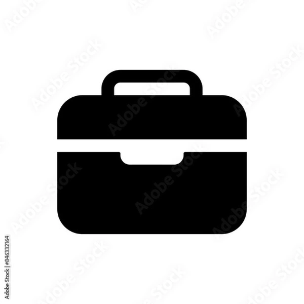 Fototapeta Briefcase icon vector isolated on white background