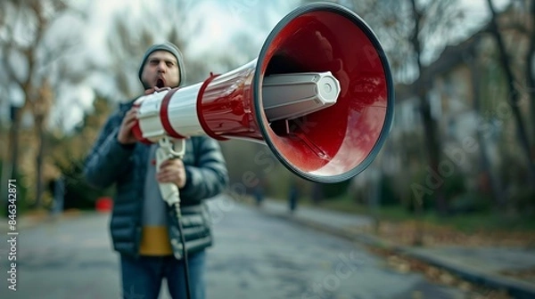 Fototapeta Additionally, shouting in public spaces can disrupt others and contribute to noise pollution