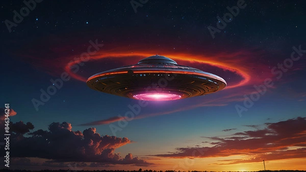 Fototapeta Alien Arrival and UFO Encounters: Exploring Extraterrestrial Visitation