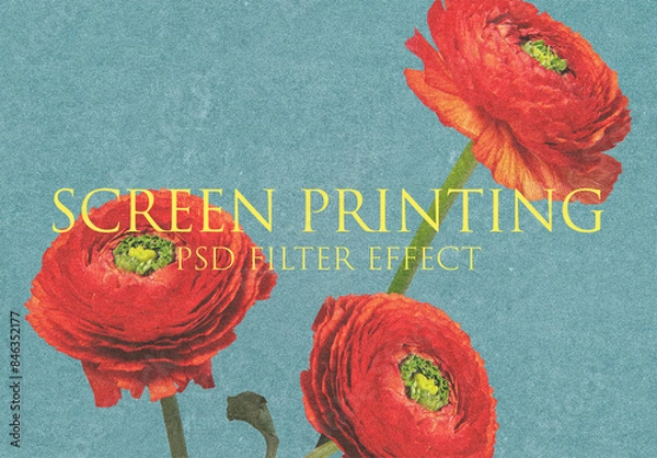 Fototapeta Screen Printing Filter Photo Effect
