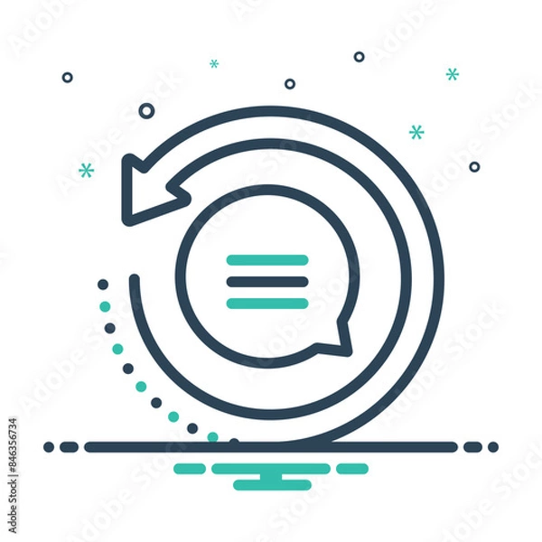 Fototapeta Mix icon for repeat key phrases 