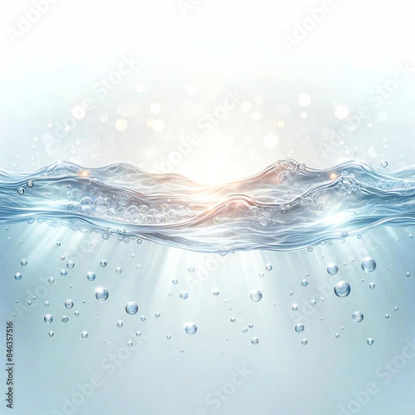 Fototapeta 水の中をイメージしたグラフィック素材