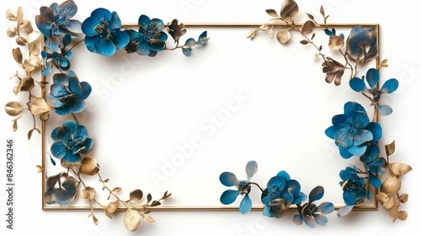 Obraz frame with flowers