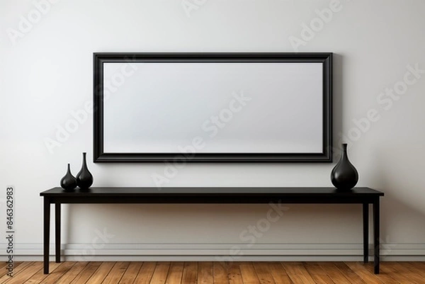 Obraz modern living room with empty frame 
