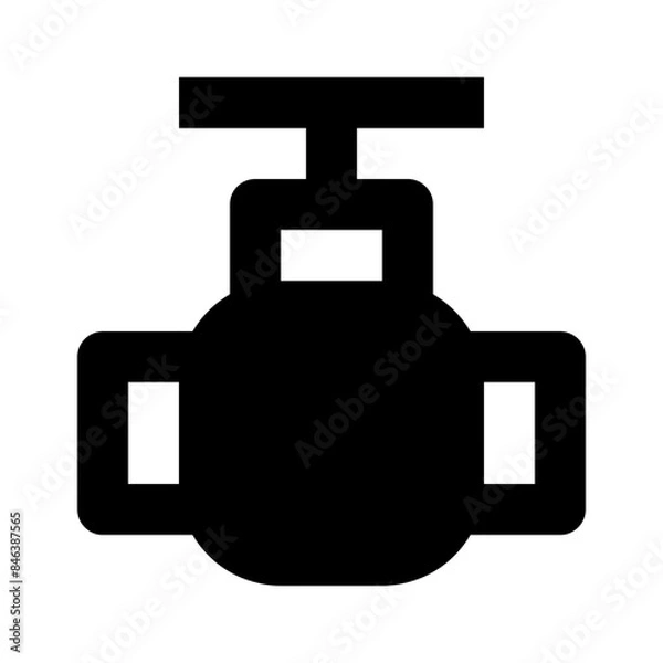 Obraz valve glyph black icon