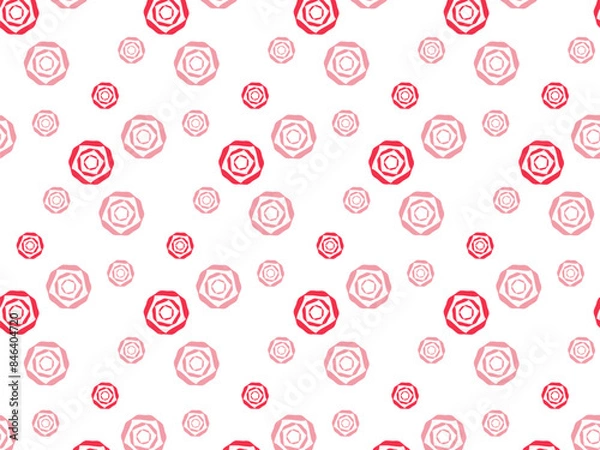 Fototapeta シンプルな薔薇のパターン