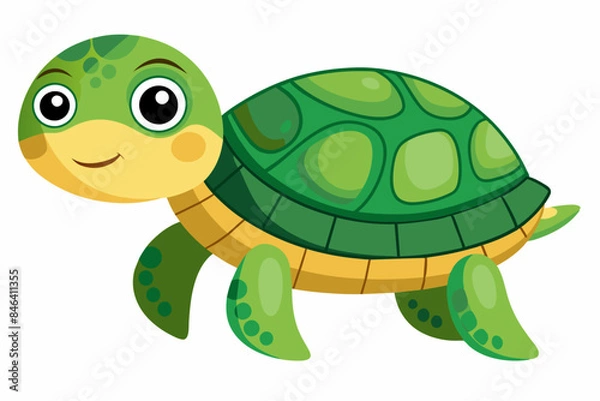 Fototapeta Turtle vector illustration, Isolated Turtle Silhouette