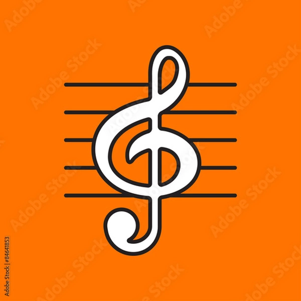 Fototapeta Vector music icon. Eps10