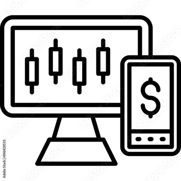 Fototapeta Trading Icon