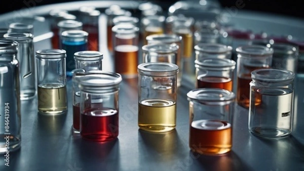 Obraz test tubes with liquid