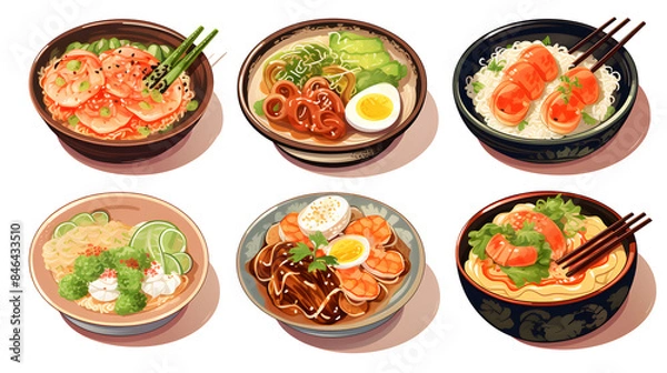 Obraz set of food