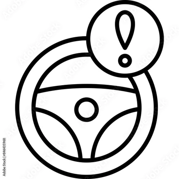 Obraz Sterring Wheel Alert Icon
