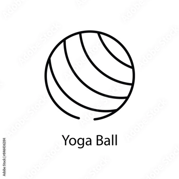 Fototapeta Yoga Ball vector icon
