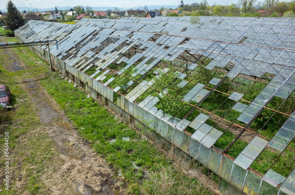 Obraz Destroyed greenhouses