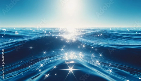 Fototapeta キラキラ光る水面　背景、壁紙　（ AI生成画像 ）