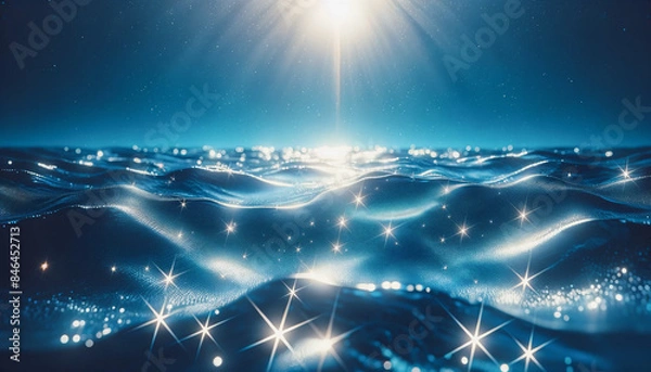 Fototapeta キラキラ光る水面　背景、壁紙　（ AI生成画像 ）