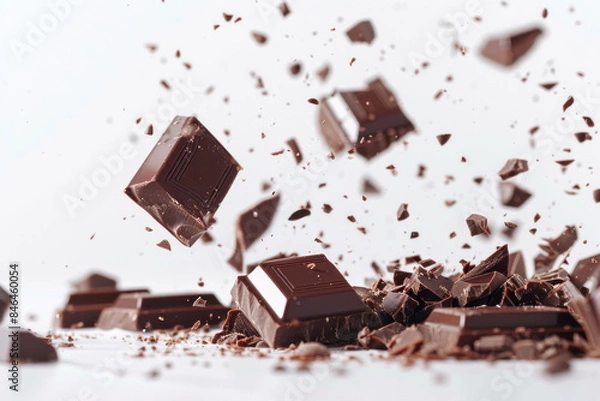 Obraz chocolate on white background