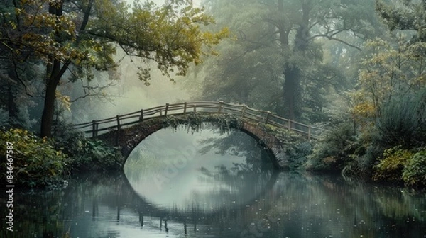 Fototapeta River s Bridge