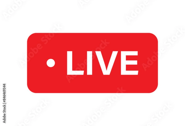 Obraz Live Stream sign, emblem, logo. Vector Illustration.	