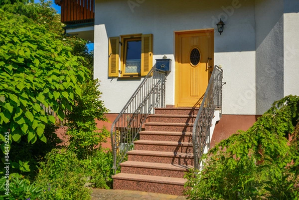 Obraz Eingangsbereich an einem modernen Einfamilien-Wohnhaus