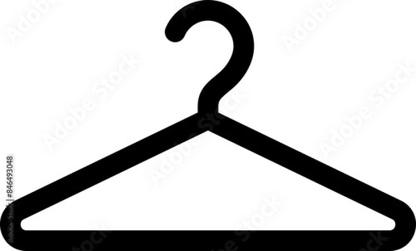 Obraz Clothes Hanger Icon Vector Wardrobe and Household Concept