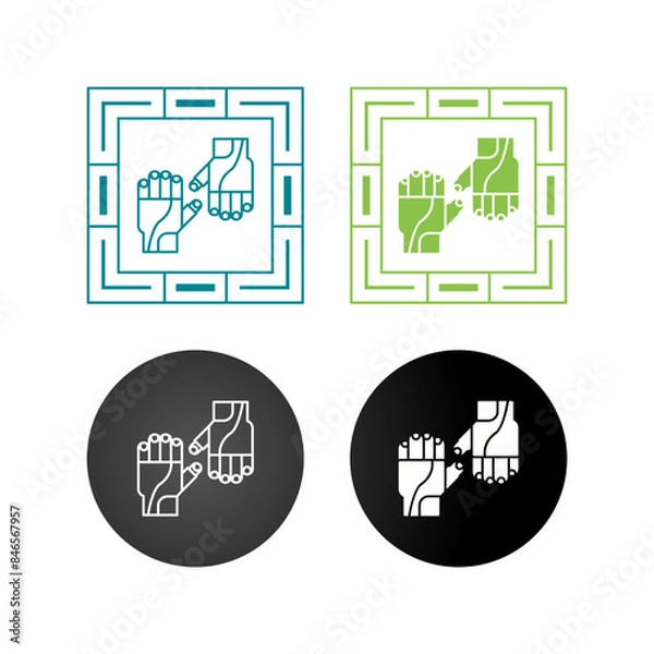 Obraz Cycling Gloves Vector Icon