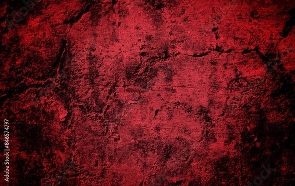 Fototapeta Abstract red cement wall texture and background. Red gradient background. Rich red texture. Abstract red background. Red abstract blurred gradient background