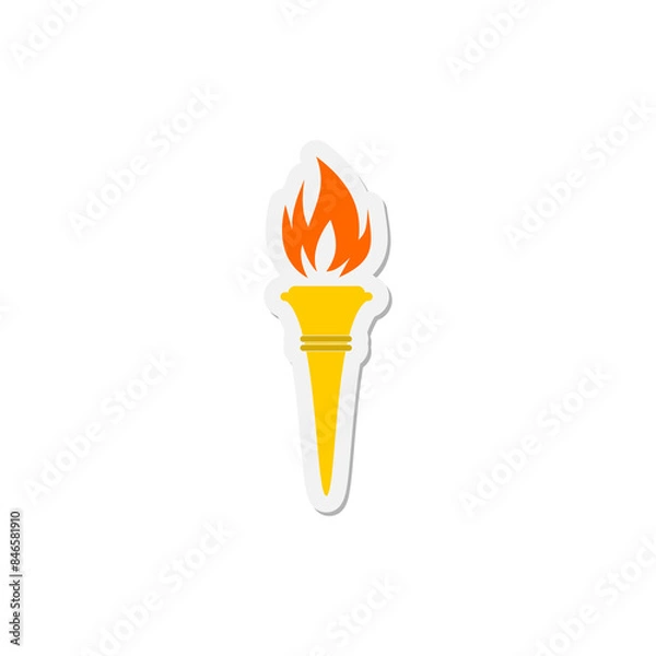 Fototapeta Sticker torch icon isolated on transparent background