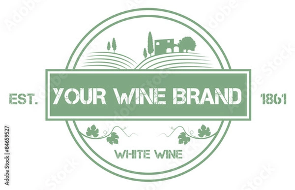 Obraz Logo Weißwein