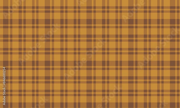 Obraz Dark yellow and brown plaid retro seamless pattern vector background