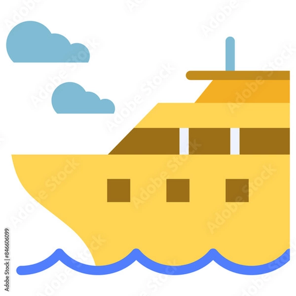 Obraz ship flat icon