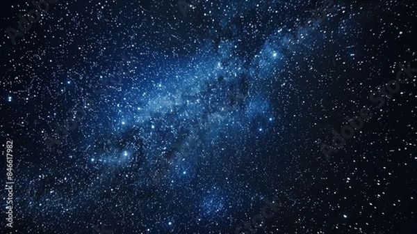 Fototapeta Starry galaxy backdrop ideal space for text or image