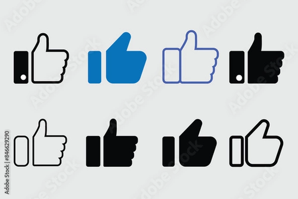 Obraz Like Flat Vector Icon,Sign,Symbol Design