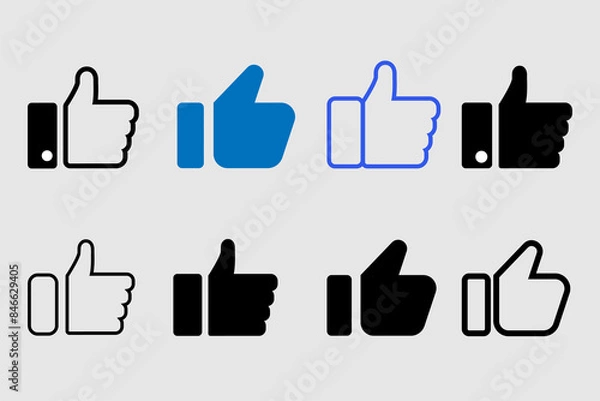 Obraz Like Flat Vector Icon,Sign,Symbol Design