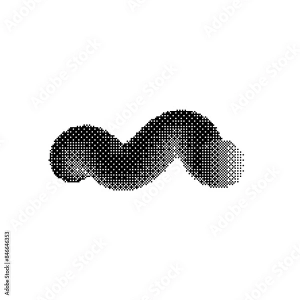 Obraz Abstract Monochrome Curve Vector Shape